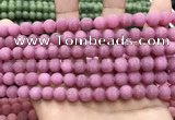 CCN5593 15 inches 8mm round matte candy jade beads Wholesale