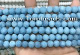 CCN5611 15 inches 8mm round matte candy jade beads Wholesale