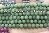 CCN5618 15 inches 8mm round matte candy jade beads Wholesale