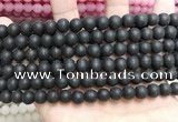 CCN5631 15 inches 8mm round matte candy jade beads Wholesale