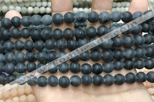 CCN5635 15 inches 8mm round matte candy jade beads Wholesale