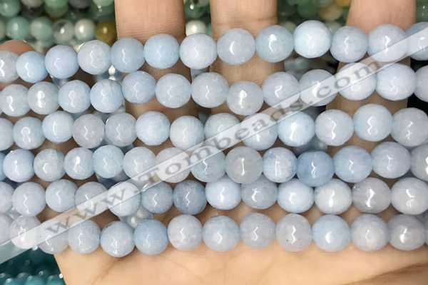 CCN5652 15 inches 8mm faceted round candy jade beads