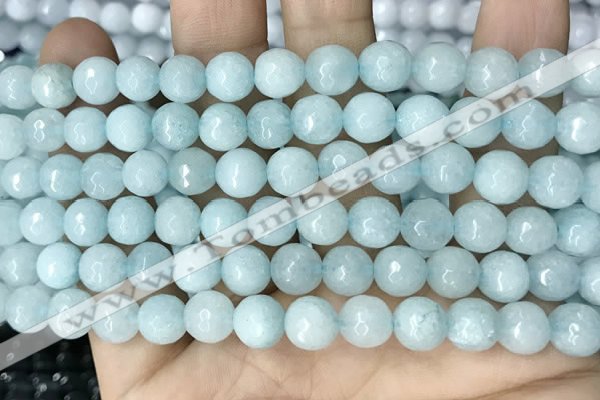 CCN5653 15 inches 8mm faceted round candy jade beads