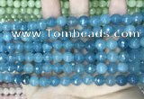 CCN5657 15 inches 8mm faceted round candy jade beads