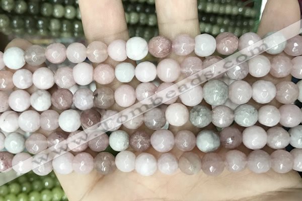 CCN5712 15 inches 8mm faceted round candy jade beads