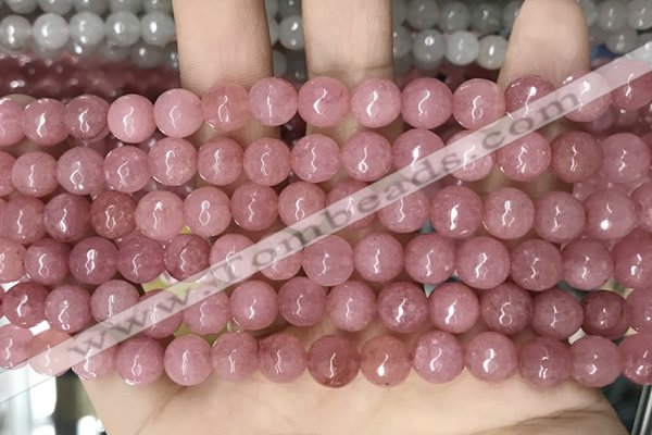 CCN5717 15 inches 8mm faceted round candy jade beads