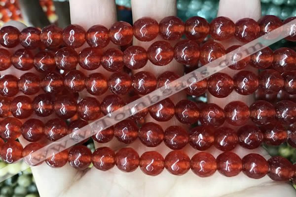 CCN5735 15 inches 8mm faceted round candy jade beads
