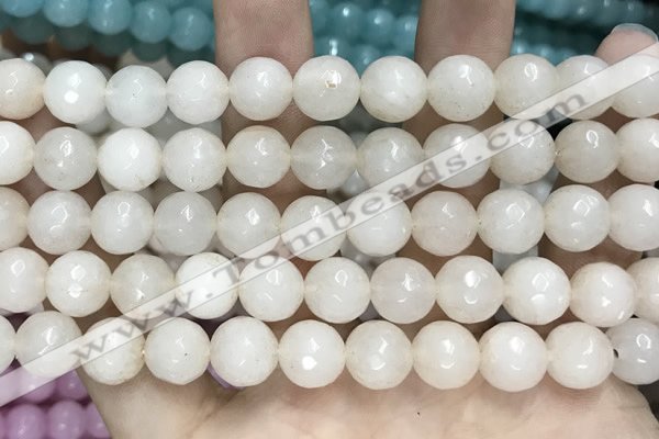 CCN5761 15 inches 10mm faceted round candy jade beads