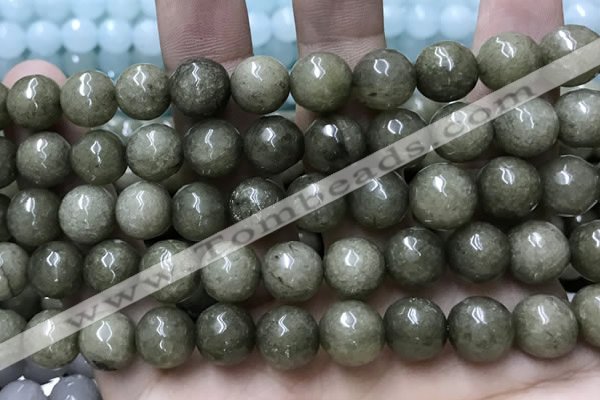 CCN5773 15 inches 10mm faceted round candy jade beads