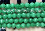 CCN5787 15 inches 10mm faceted round candy jade beads