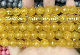 CCN5794 15 inches 10mm faceted round candy jade beads