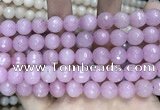 CCN5796 15 inches 10mm faceted round candy jade beads