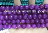 CCN5798 15 inches 10mm faceted round candy jade beads