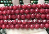 CCN5811 15 inches 10mm faceted round candy jade beads