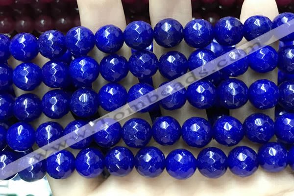 CCN5817 15 inches 10mm faceted round candy jade beads