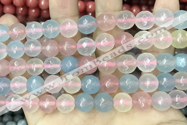 CCN5822 15 inches 10mm faceted round candy jade beads