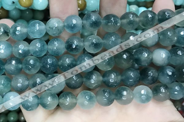 CCN5826 15 inches 10mm faceted round candy jade beads