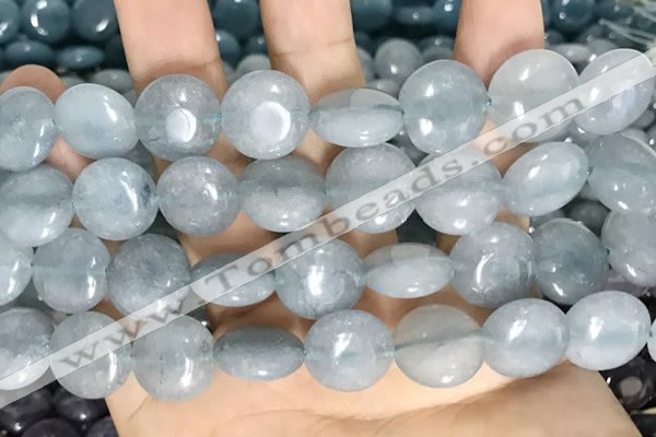 CCN5857 15 inches 15mm flat round candy jade beads Wholesale