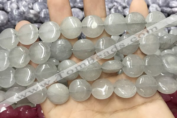 CCN5860 15 inches 15mm flat round candy jade beads Wholesale