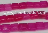 CCN587 15.5 inches 8*8mm square candy jade beads wholesale