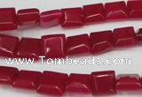 CCN588 15.5 inches 8*8mm square candy jade beads wholesale