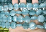 CCN5887 15 inches 15mm flat round candy jade beads Wholesale