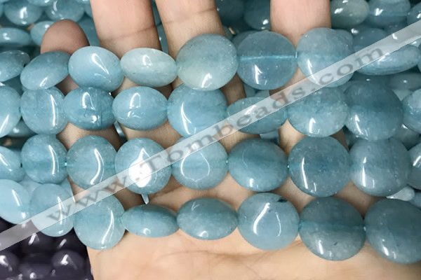 CCN5888 15 inches 15mm flat round candy jade beads Wholesale