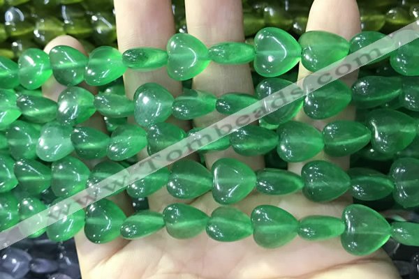 CCN5927 15 inches 12*12mm heart candy jade beads Wholesale