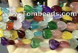 CCN5942 15 inches 12*12mm heart candy jade beads Wholesale