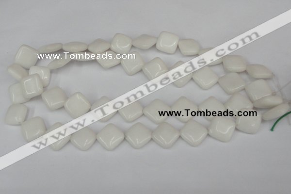 CCN595 15.5 inches 15*15mm diamond candy jade beads wholesale