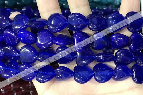 CCN5956 15 inches 14*14mm heart candy jade beads Wholesale