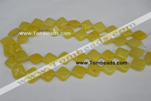 CCN596 15.5 inches 15*15mm diamond candy jade beads wholesale