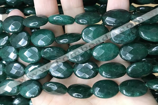 CCN5976 15 inches 13*18mm faceted oval candy jade beads