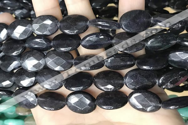 CCN5984 15 inches 13*18mm faceted oval candy jade beads