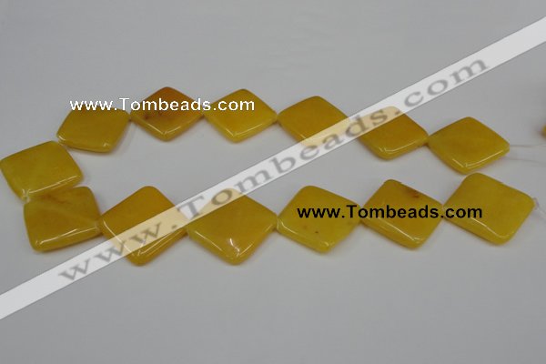 CCN605 15.5 inches 25*25mm diamond candy jade beads wholesale