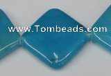 CCN607 15.5 inches 25*25mm diamond candy jade beads wholesale