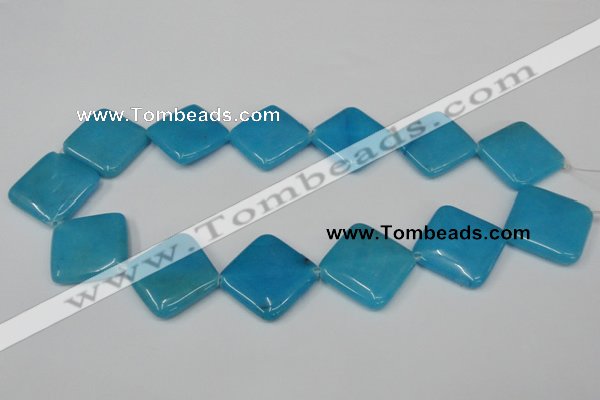 CCN607 15.5 inches 25*25mm diamond candy jade beads wholesale