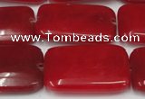 CCN612 15.5 inches 20*30mm rectangle candy jade beads wholesale