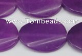 CCN618 15.5 inches 22*30mm twisted oval candy jade beads wholesale