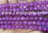 CCN6306 15.5 inches 8mm faceted round candy jade beads Wholesale