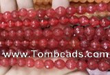 CCN6307 15.5 inches 8mm faceted round candy jade beads Wholesale