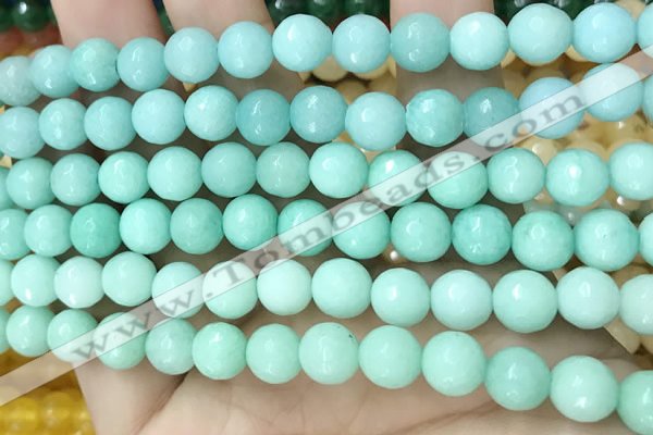 CCN6311 15.5 inches 8mm faceted round candy jade beads Wholesale