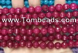 CCN6316 15.5 inches 8mm faceted round candy jade beads Wholesale