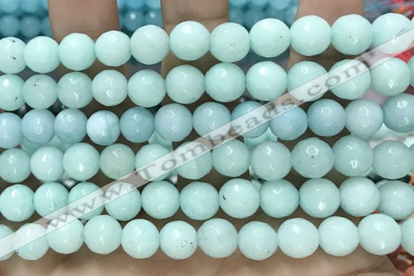 CCN6323 15.5 inches 8mm faceted round candy jade beads Wholesale