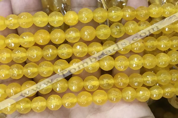 CCN6341 6mm, 8mm, 10mm, 12mm & 14mm faceted round candy jade beads