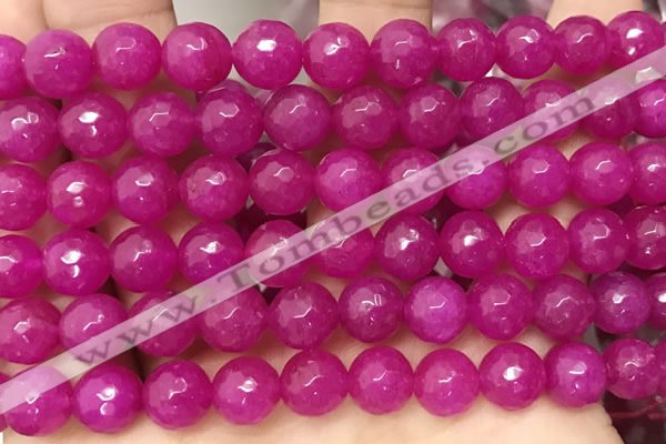 CCN6347 6mm, 8mm, 10mm, 12mm & 14mm faceted round candy jade beads