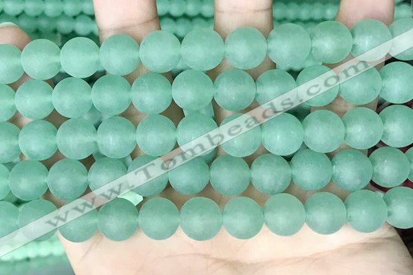 CCN6366 15.5 inches 6mm, 8mm, 10mm & 12mm round matte candy jade beads