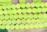 CCN6367 15.5 inches 6mm, 8mm, 10mm & 12mm round matte candy jade beads