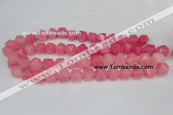 CCN661 15.5 inches 15*15mm faceted nuggets candy jade beads