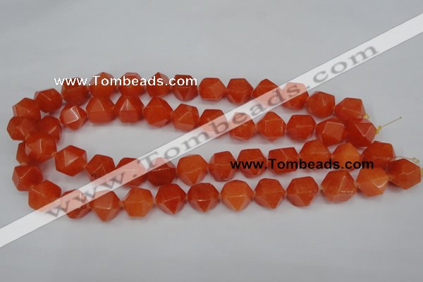 CCN662 15.5 inches 15*15mm faceted nuggets candy jade beads